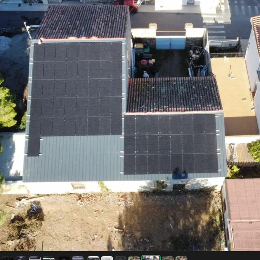 Garage municipal Vingrau – Réfection toiture bac acier + 32,85 kWc Smartsun