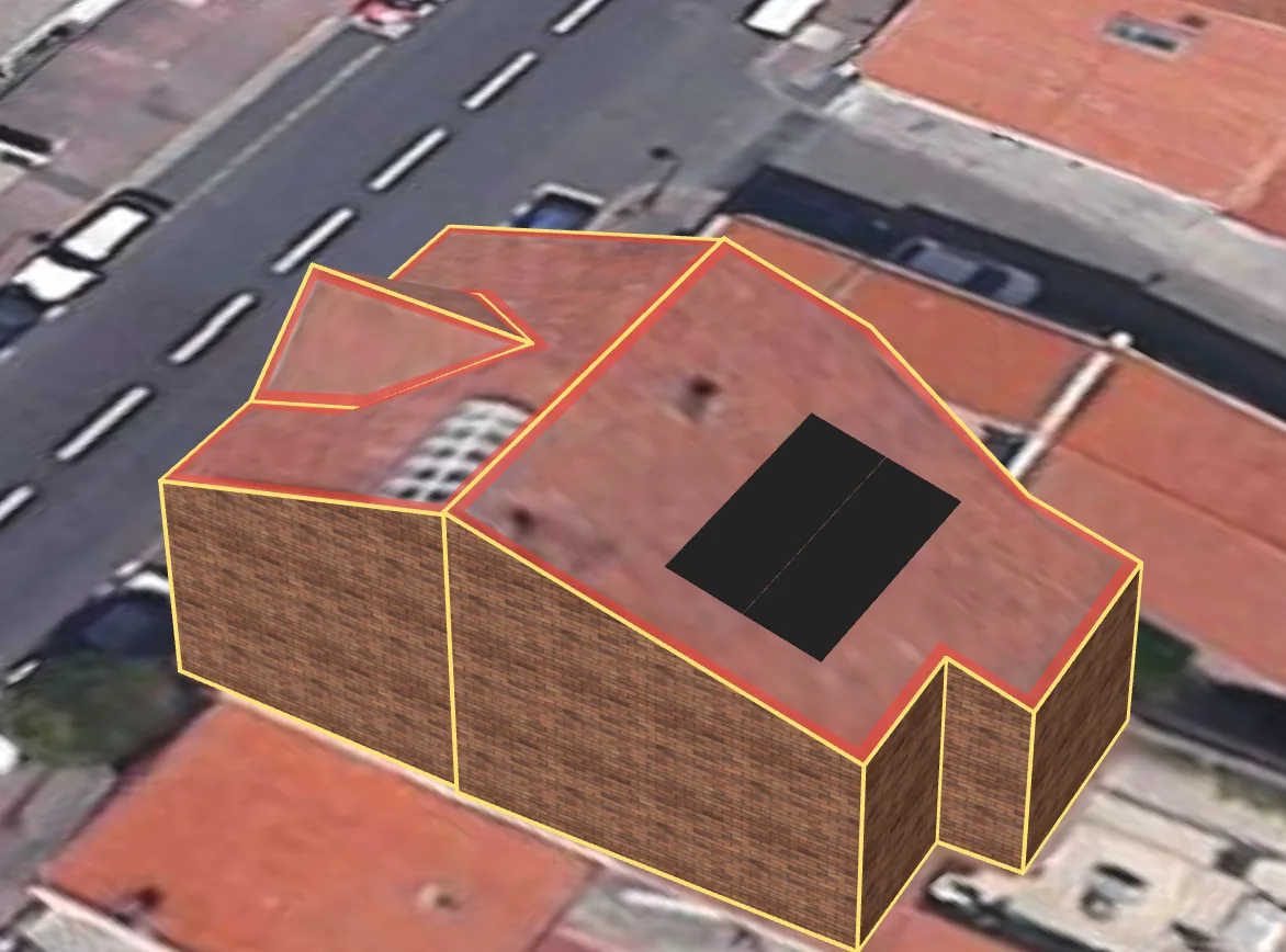 Calepinage 3D d'une toiture — étude SmartSun